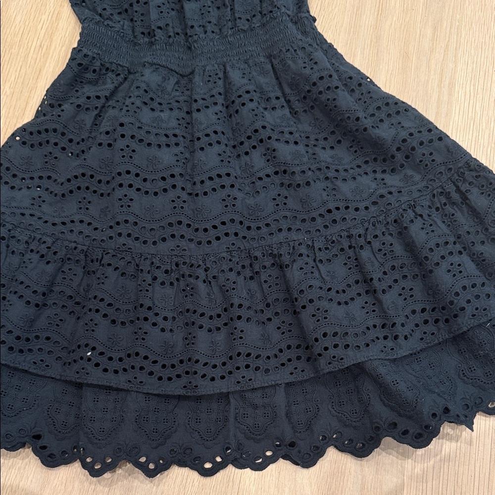 LoveShackFancy Black Off-Shoulder Dress - Picture 3 of 4